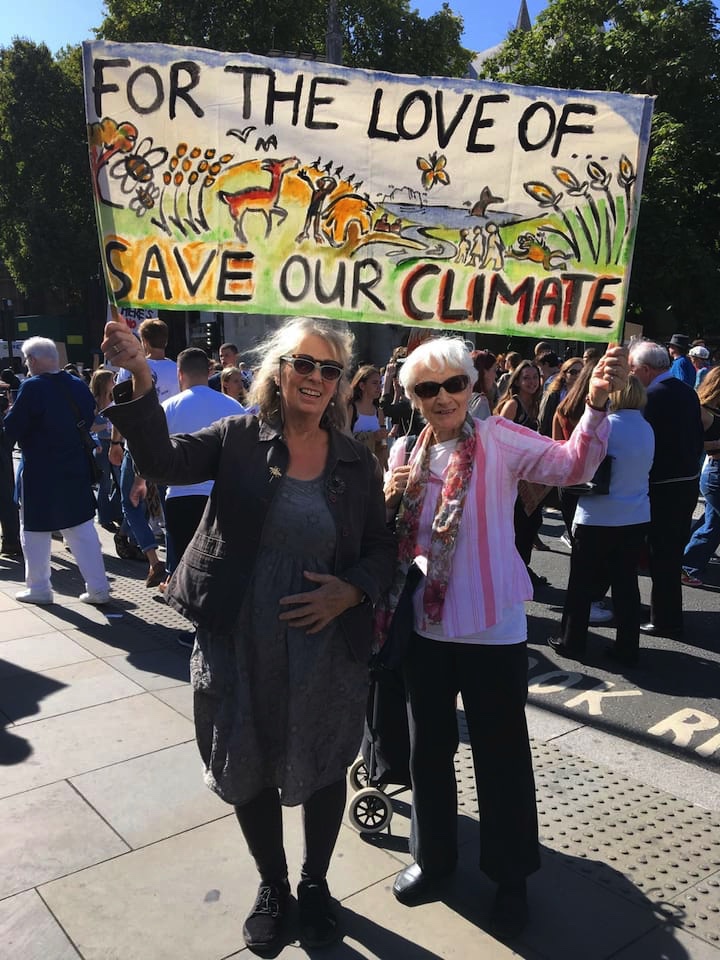 Marcea at the Global Climate Strike in Totnes