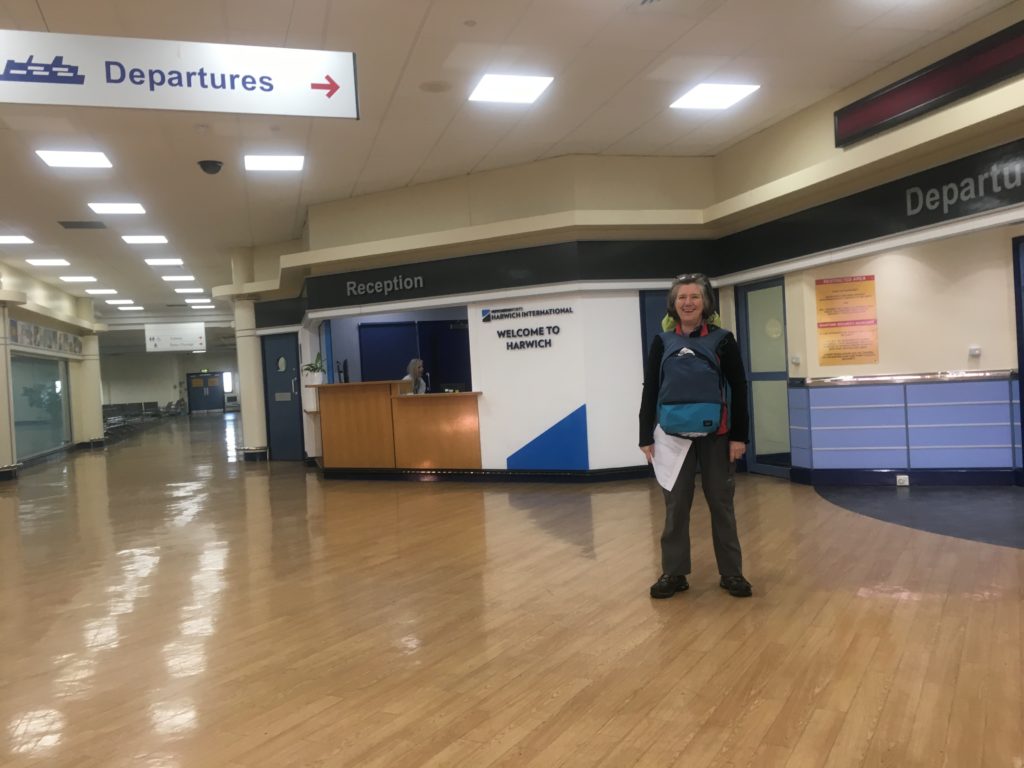 Ticket in hand, I'm departing Harwich