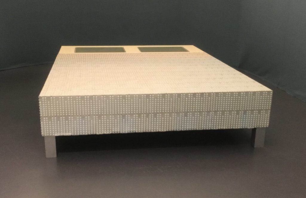 Bed covered in valium tablets