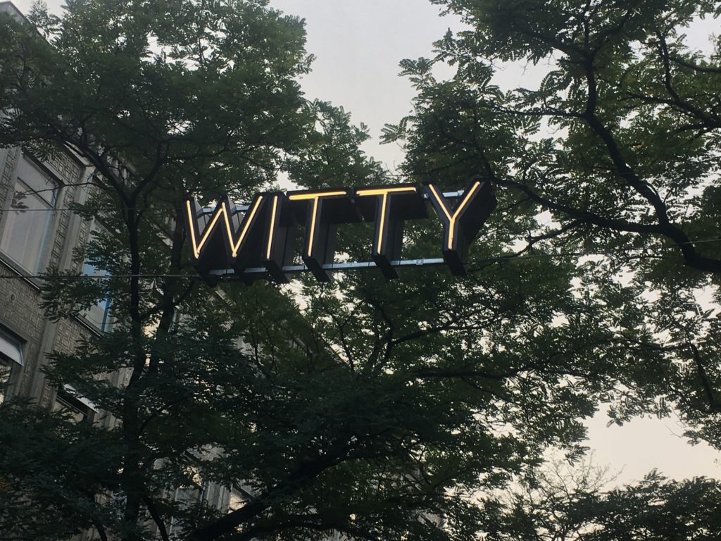 Witty translates to English just the same