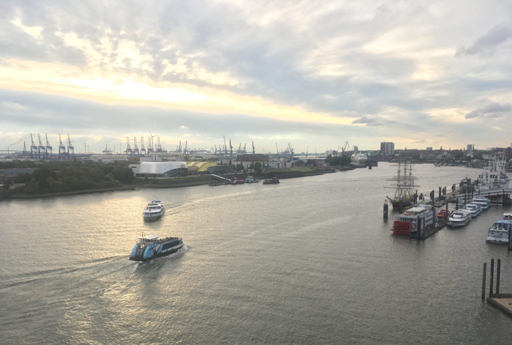 River Elb from the Koncerthal Hamburg