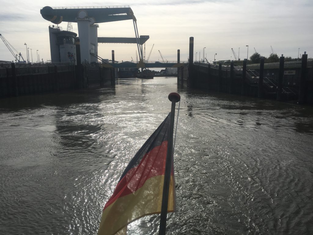 Gate of Neuenfelde on the river Elb