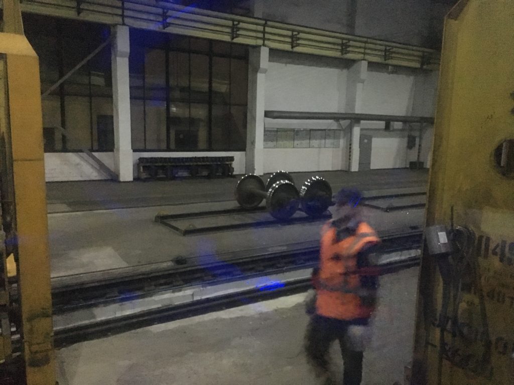 Changing the wheels in Brest - Warsaw to Moscow overnight