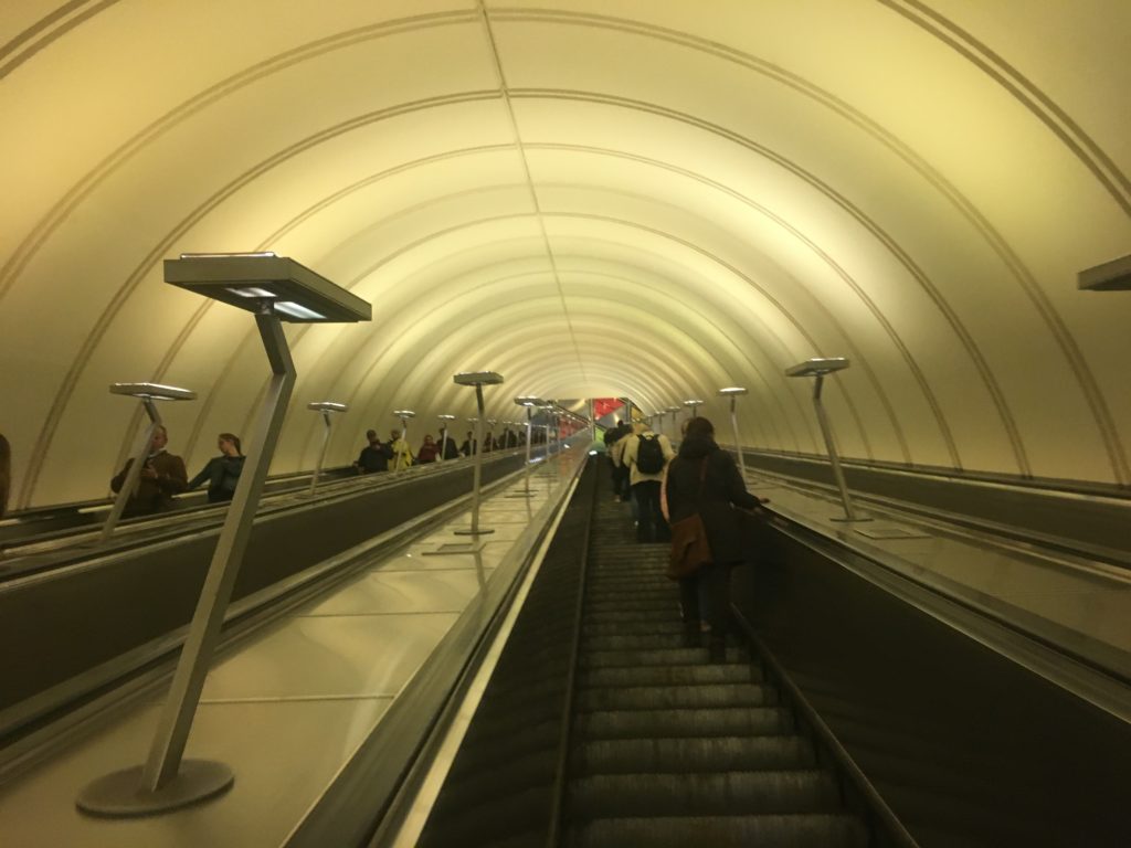Each metro station is different but all I encountered are quiet and orderly