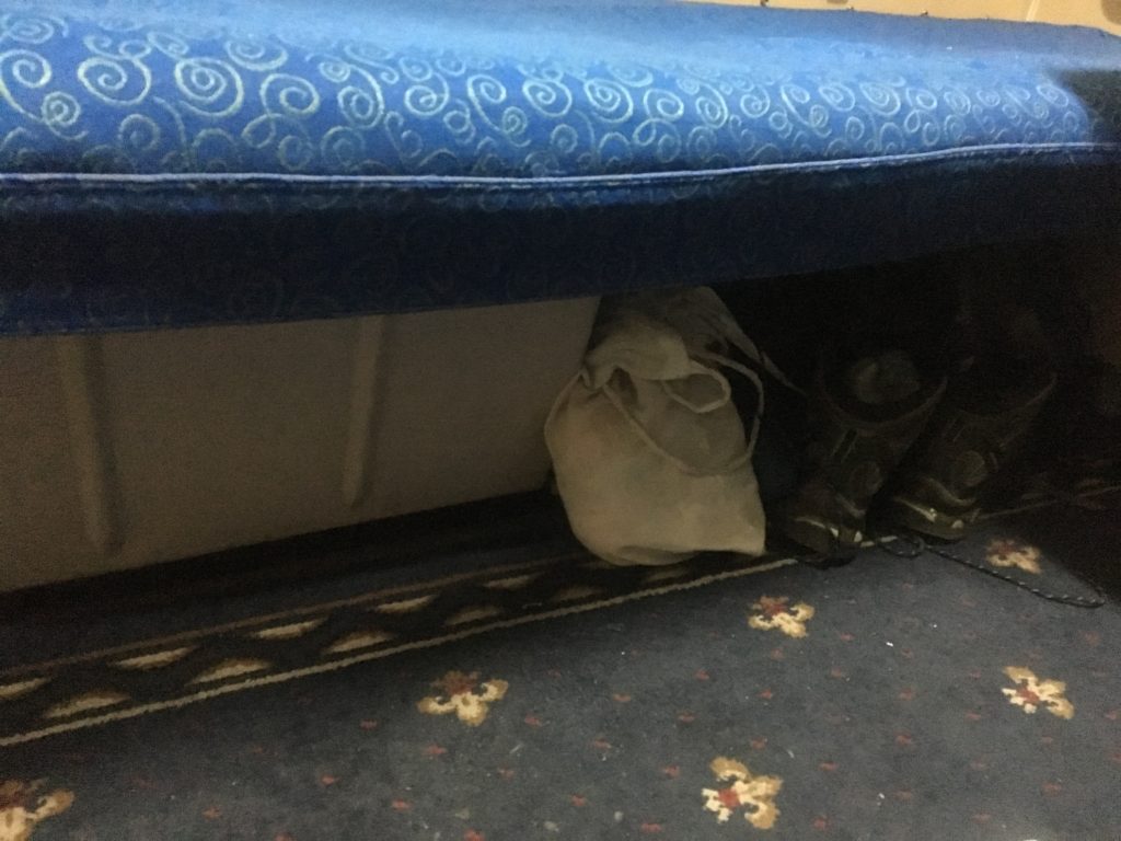 Under my bunk in compartment 5
