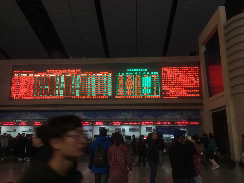 Beijing South Railway Station departures and arrivals
